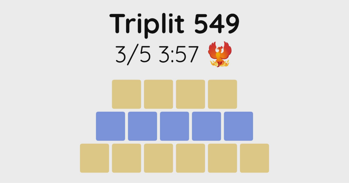 Yet another new word game - let me introduce you to Triplit!