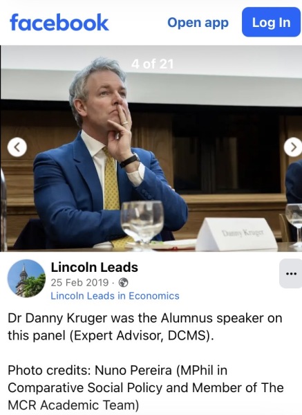 AIBU to question Danny Kruger's Oxford background and charity funding?