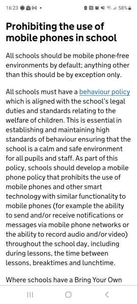 Secondary school mobile/smart device ban - how are you handling this with DC?