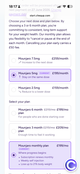 Chequp plans