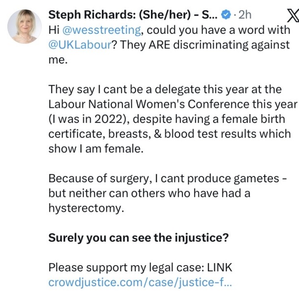 Translucent's Steph Richards to sue the labour party.