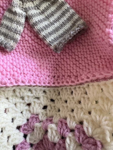 Part 2. Our blanket making for lovely waffle heads into its final stages.