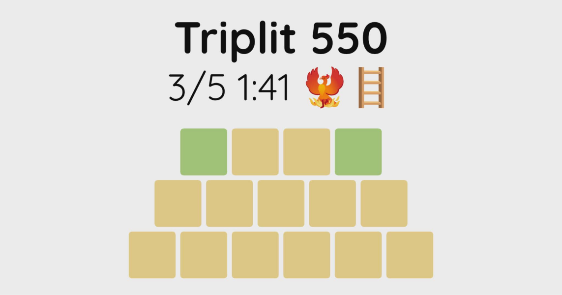 Yet another new word game - let me introduce you to Triplit!