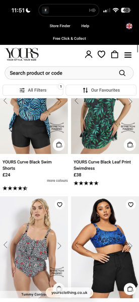 Plus size swimwear