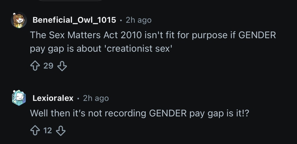 The Government has updated its guidance on 'Gender Pay Gap' reporting to now clearly state it refers to biological sex, not self-declared 'gender' and that GRCs must be ignored