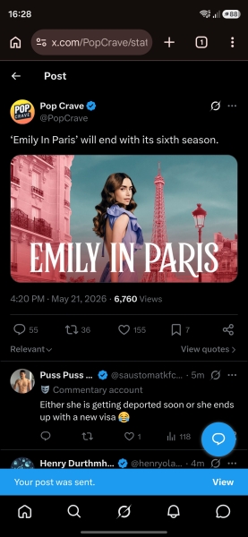 Emily in Paris to end with 6th season! 😔😔