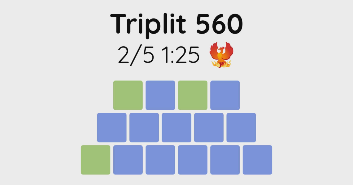 Yet another new word game - let me introduce you to Triplit!