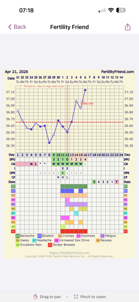 Ttc 4dpo today. OPK and BBT chart attached