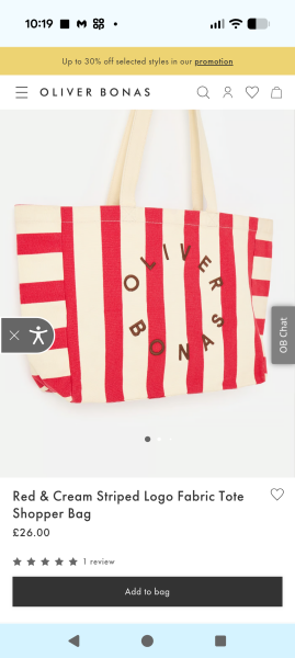 Tote bag for teenager on holiday