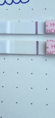 Very faint line at 9DPO after negative tests, what do you think?