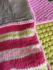 Part 2. Our blanket making for lovely waffle heads into its final stages.