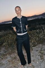 Where can I find a flowing two-piece trouser set on the high street?