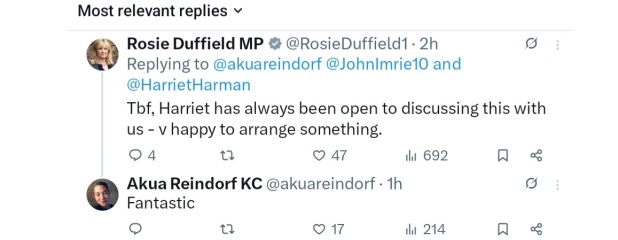 Starmer appoint Harman as his advisor on women and girls