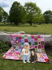 Part 2. Our blanket making for lovely waffle heads into its final stages.