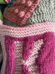 Part 2. Our blanket making for lovely waffle heads into its final stages.