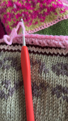 Part 2. Our blanket making for lovely waffle heads into its final stages.