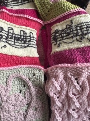 Part 2. Our blanket making for lovely waffle heads into its final stages.