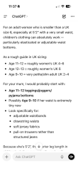 What age children’s clothes would a petite size 4 woman fit?