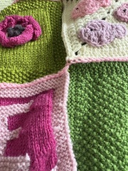 Part 2. Our blanket making for lovely waffle heads into its final stages.