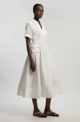 Looking for a polished khaki shirt dress for a wedding anniversary