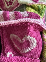 Part 2. Our blanket making for lovely waffle heads into its final stages.