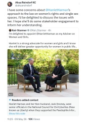 Starmer appoint Harman as his advisor on women and girls