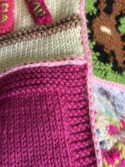 Part 2. Our blanket making for lovely waffle heads into its final stages.