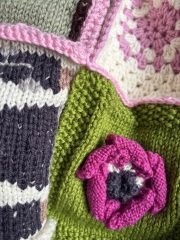 Part 2. Our blanket making for lovely waffle heads into its final stages.