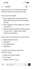 What age children’s clothes would a petite size 4 woman fit?