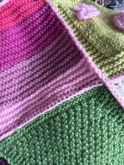 Part 2. Our blanket making for lovely waffle heads into its final stages.