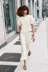 Where can I find a flowing two-piece trouser set on the high street?