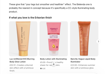 Cheaper alternatives to Erborian CC Body for evening out very pale skin