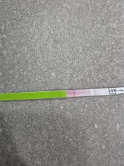 Possible faint positive at 10 DPO or dye run on test?