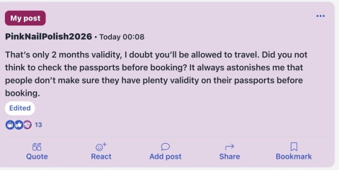 HELP! Flying out tomorrow ,passport expires in July 2026