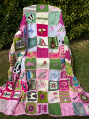 Part 2. Our blanket making for lovely waffle heads into its final stages.