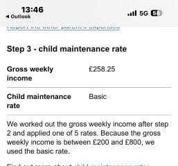 Child maintenance dispute