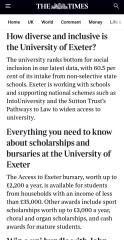 Is Exeter uni’s intake still mostly from the independent sector?