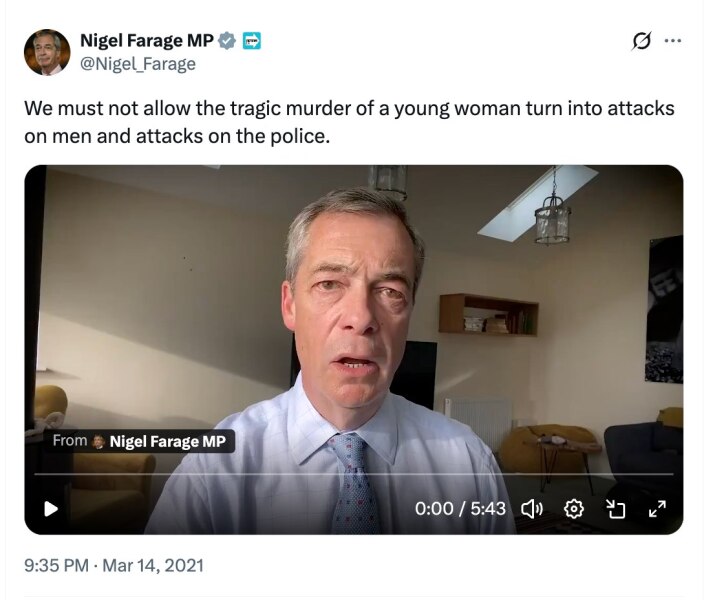 To think Nigel Farage should be locked up?