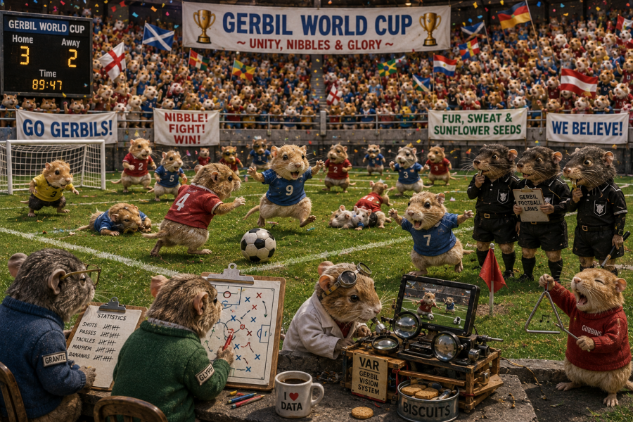 The Gerbil World Cup at the Bluestocking!