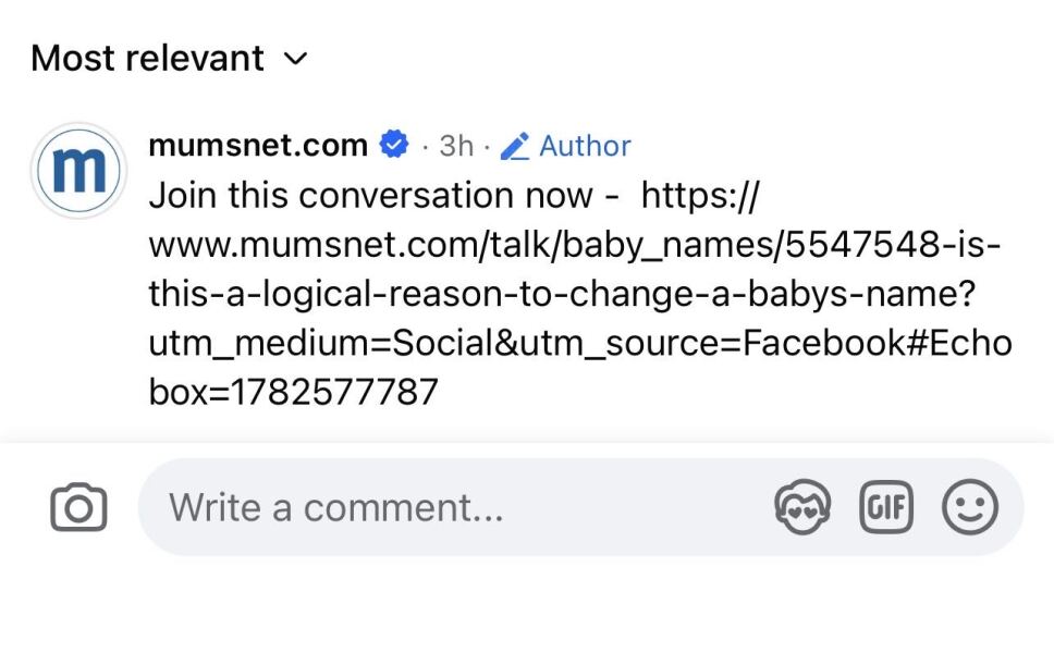 Facebook hyperlinks not appearing