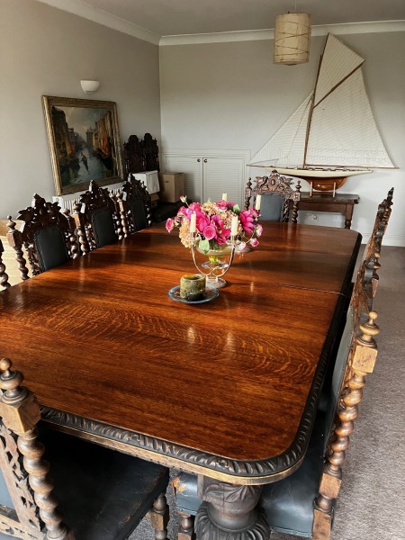 How can I find a new home for a large oak dining table