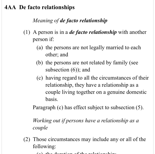 Consultation on unmarried couples sharing assets when they break up