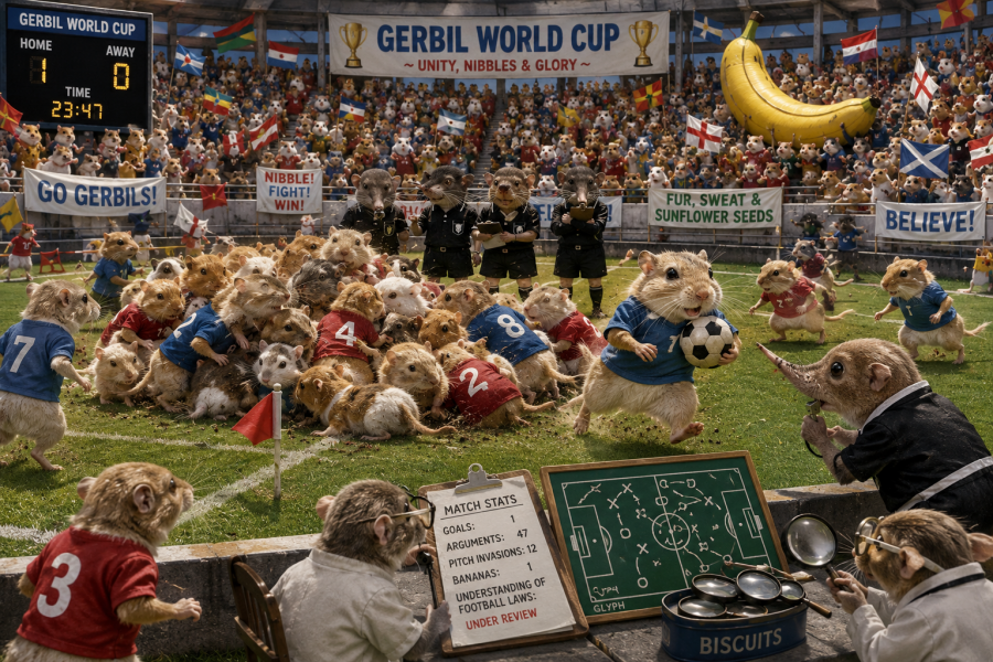 The Gerbil World Cup at the Bluestocking!