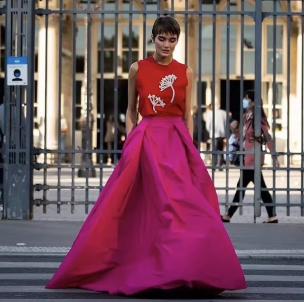 Where to find a flattering dress like this for a fuller bust and slim hips