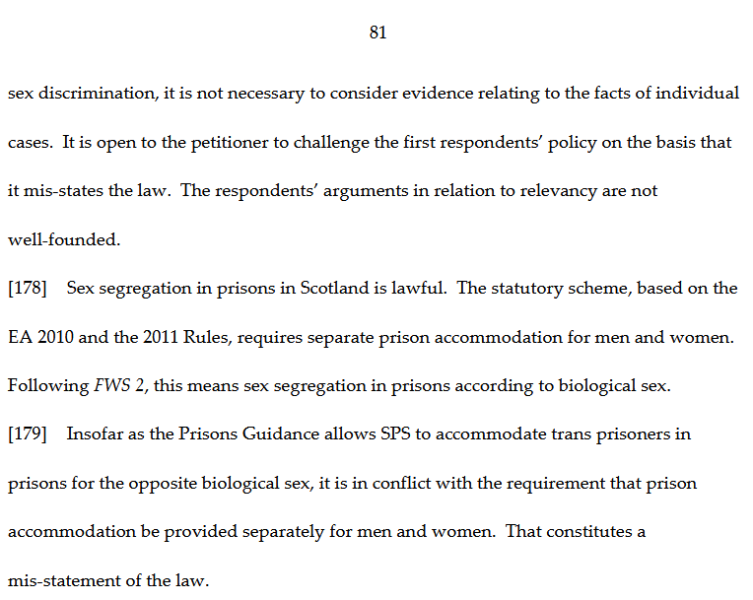 Another victory! For Women Scotland v Scottish Ministers in prisons case