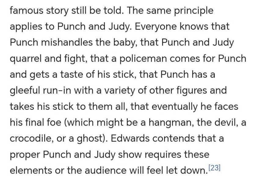 Punch and Judy - WTF?