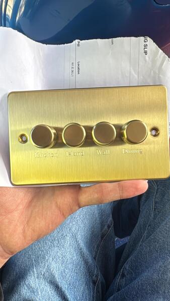 Where can I find gold plug sockets and switches quickly?