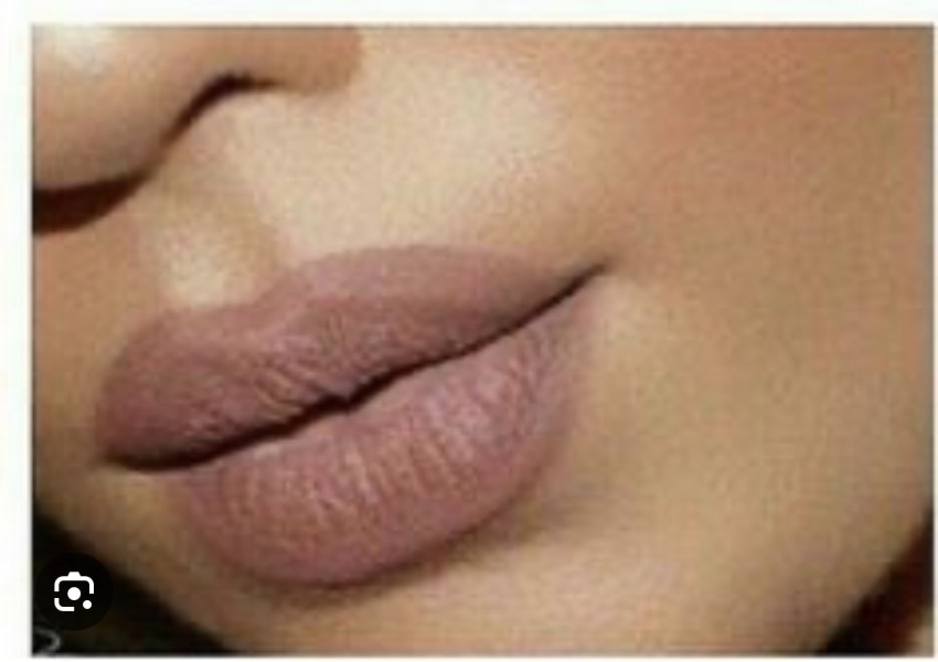Lipstick put on around the lips
