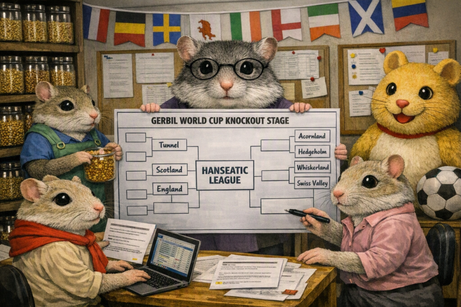 The Gerbil World Cup at the Bluestocking!
