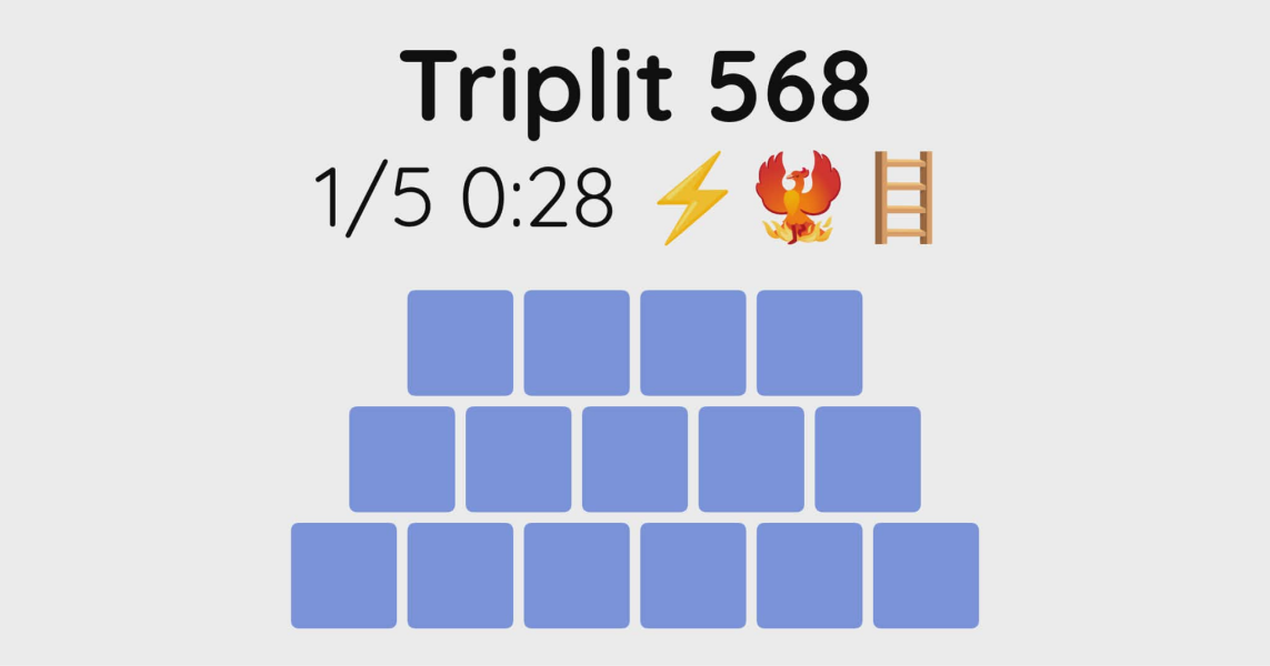 Yet another new word game - let me introduce you to Triplit!